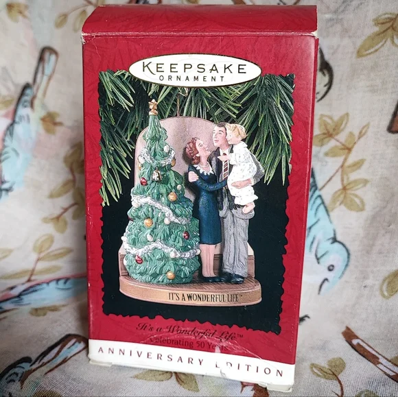 Hallmark Vintage 1946-1996 It's A Wonderful Life Christmas Movie Ornament NIB - Picture 1 of 11